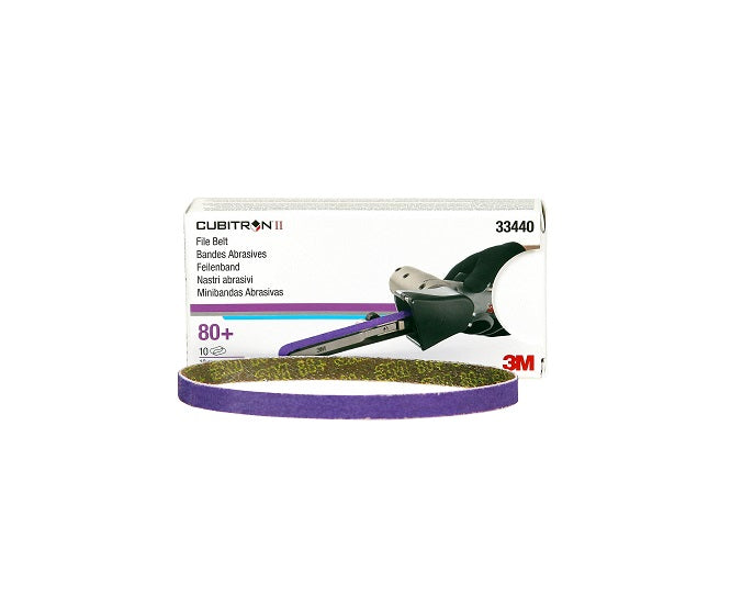3M Cubitron II File Belt, 36+ Grit, 1/2 In X 18 In – Precision Shaped Ceramic (33443)