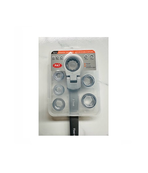 6PC Universal Socket with Reversible Ratchet B