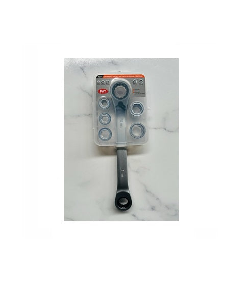 6PC Universal Socket with Reversible Ratchet A