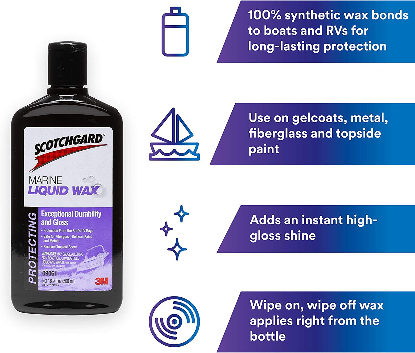 3M Marine Liquid Wax 09061